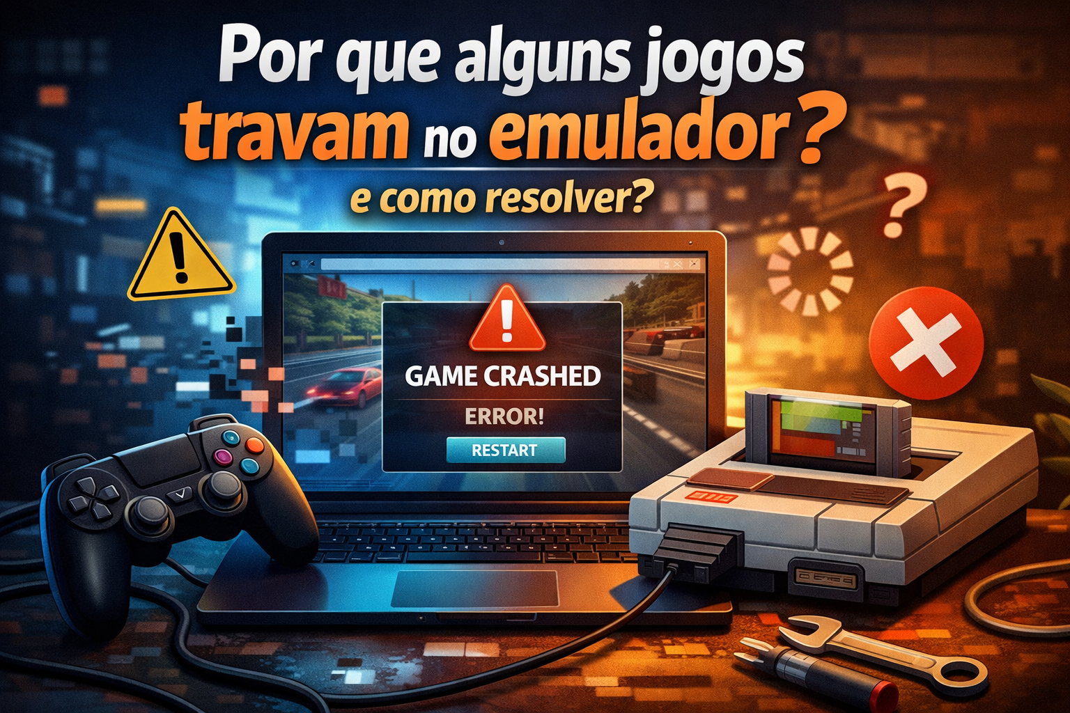 Por que alguns jogos travam no emulador e como resolver