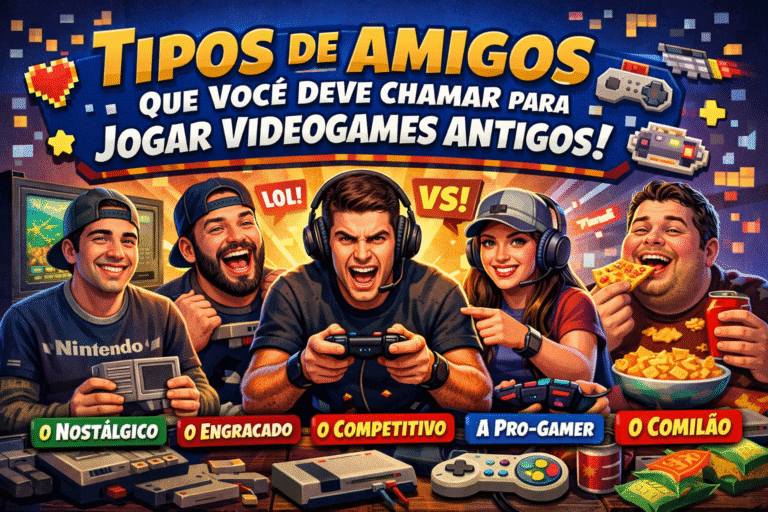 Tipos de amigos que você deve chamar para jogar videogames antigos