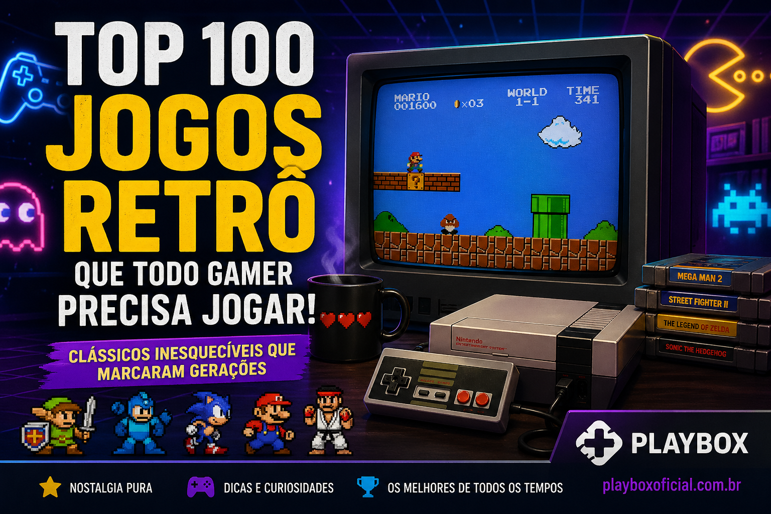 Os 100 jogos retrô que todo gamer precisa jogar