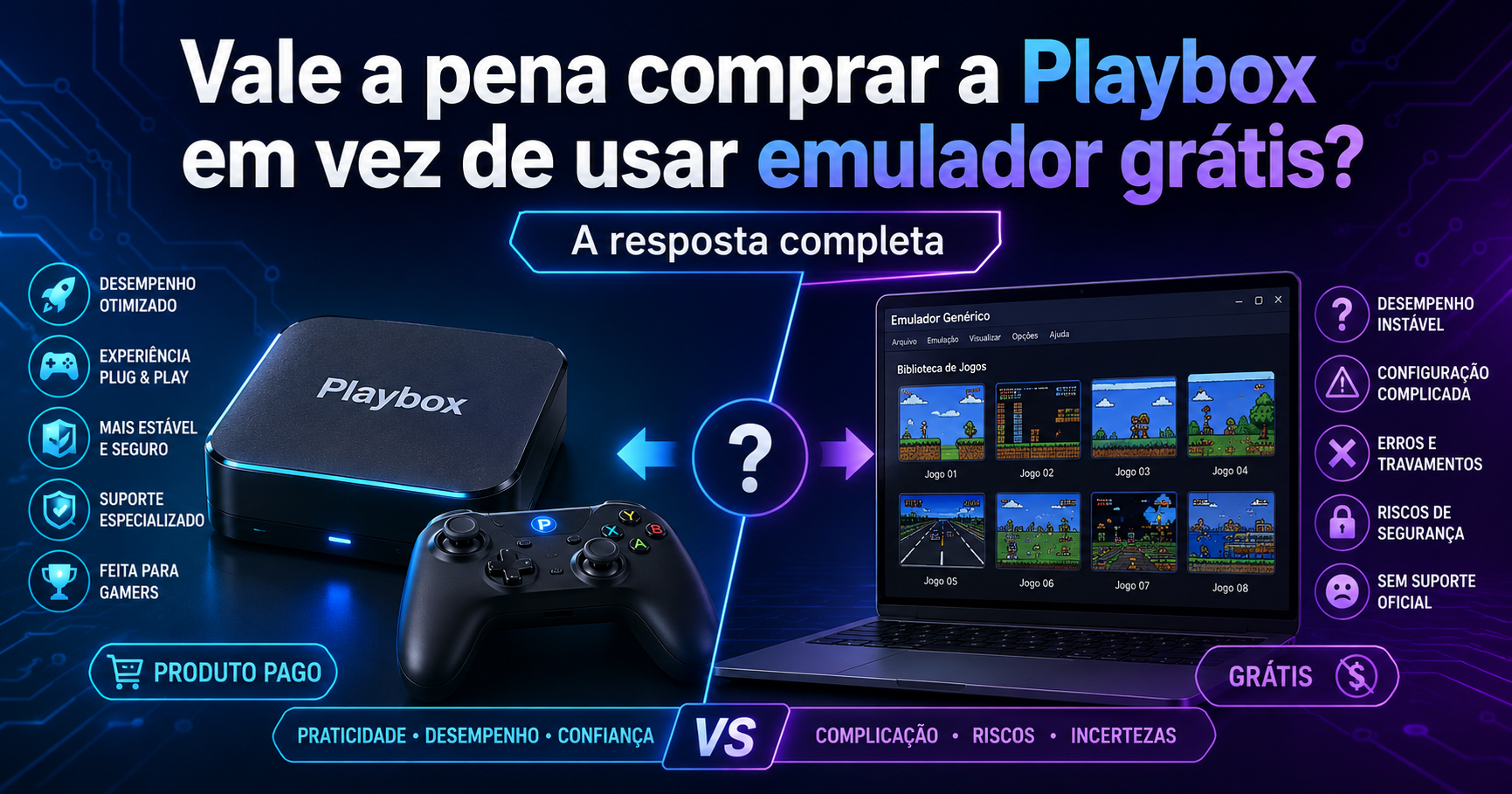 Vale a pena comprar a playbox em vez de usar emulador grátis